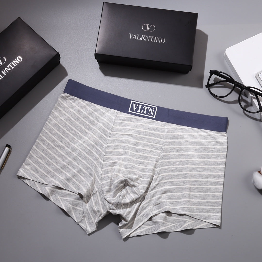 Valentino Broad Logo Waistbands Men's Boxer Briefs - 3-Piece Box