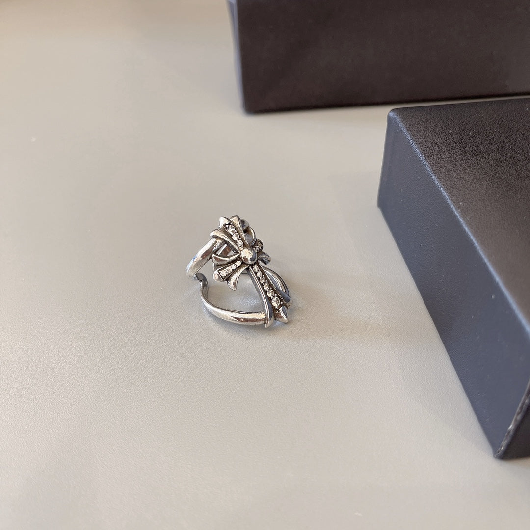 Martin Graham ring in polished metal-tone – styled product view