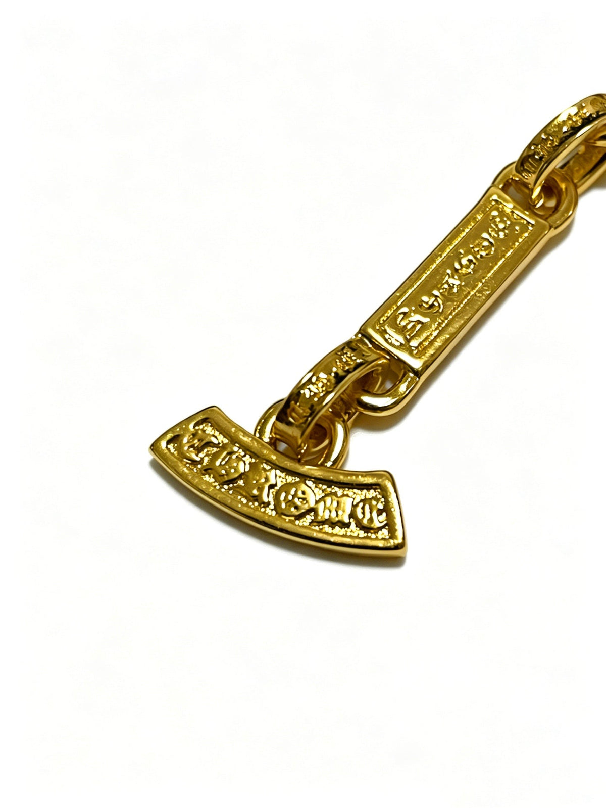 Martin Graham pendant necklace in polished metal-tone – styled product view
