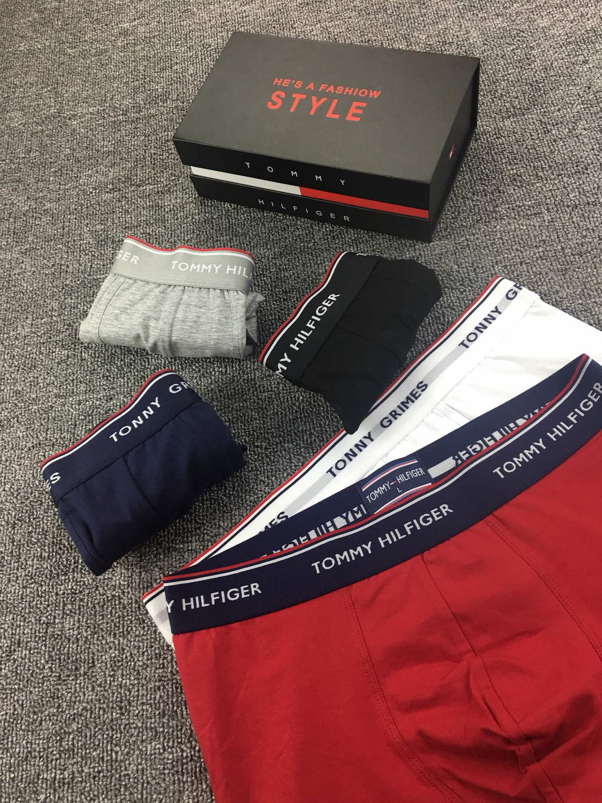 Tommy Hilfiger Odell Striped Logo Waistbands Men's Boxer Briefs - 3-Piece Box