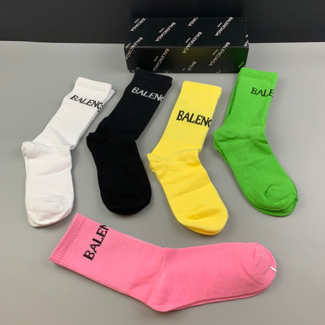 Balenciaga Bright Colour Crew Socks - Assorted Set