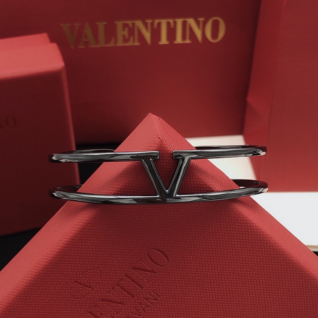 Martin Graham cuff bracelet in polished metal-tone