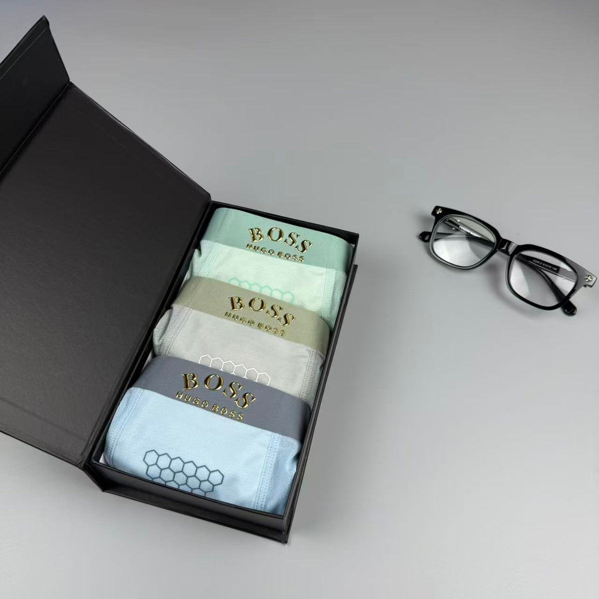 Boss Silk Logo Detail Men's Boxer Briefs - 3-Piece Box