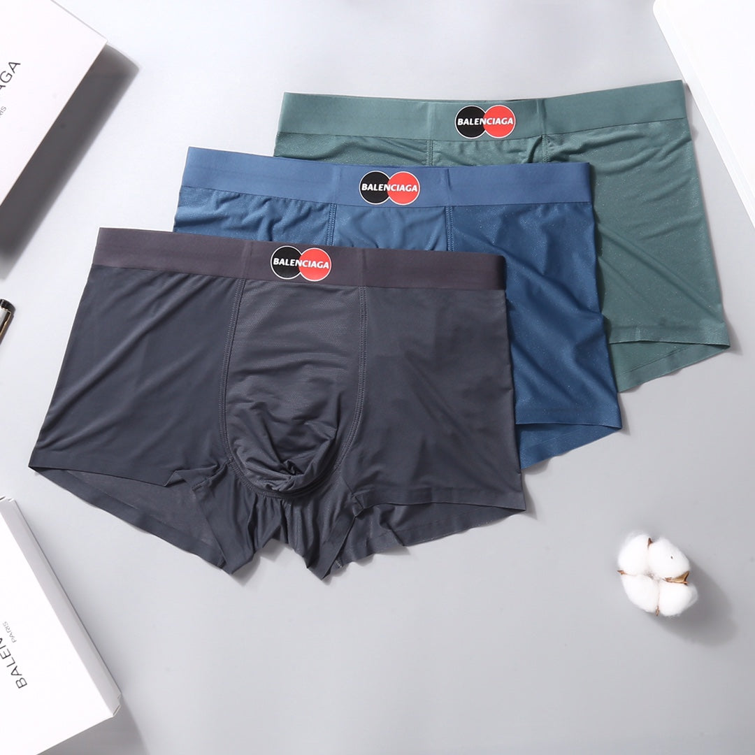 Balenciaga Circular Logo Patches Men's Boxer Briefs - 3-Piece Box