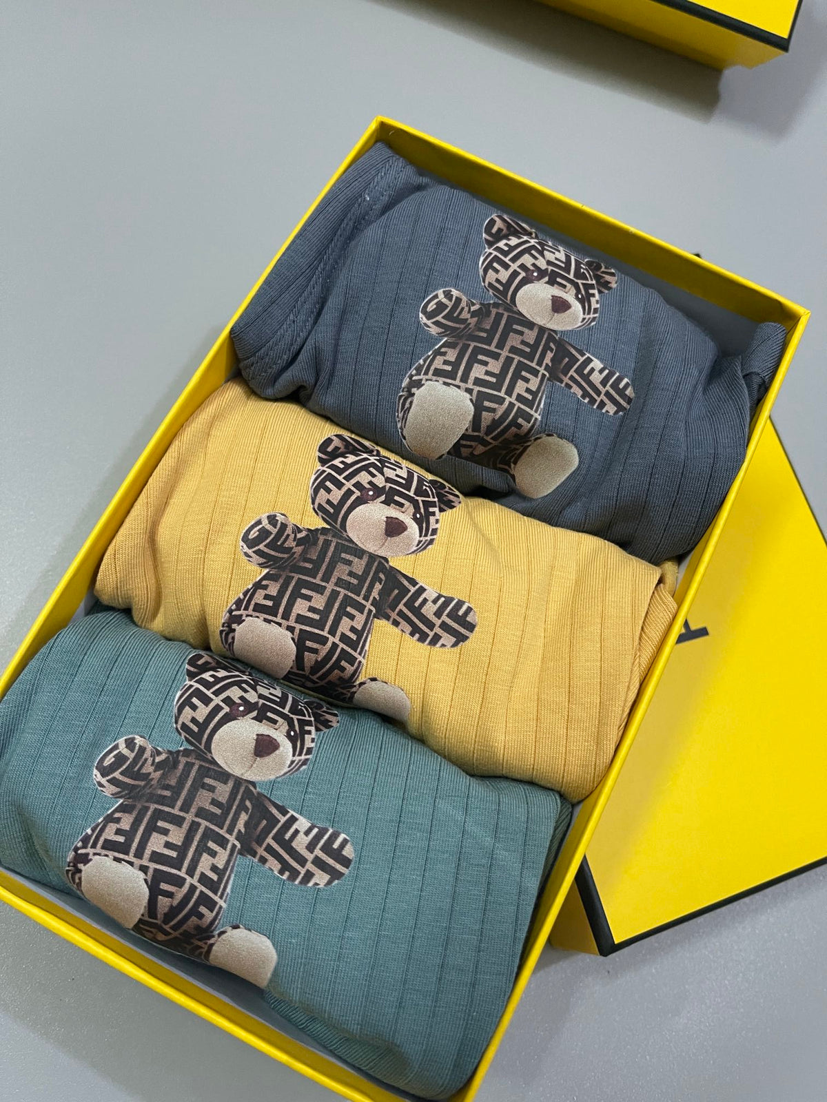 Fendi Cotton-Blend Character Detail Men's Boxer Briefs - 3-Piece Box