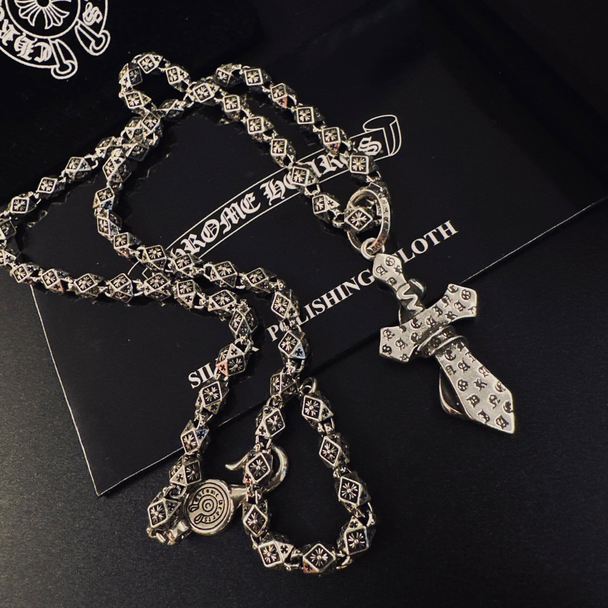 Martin Graham pendant necklace in polished metal-tone – main product view