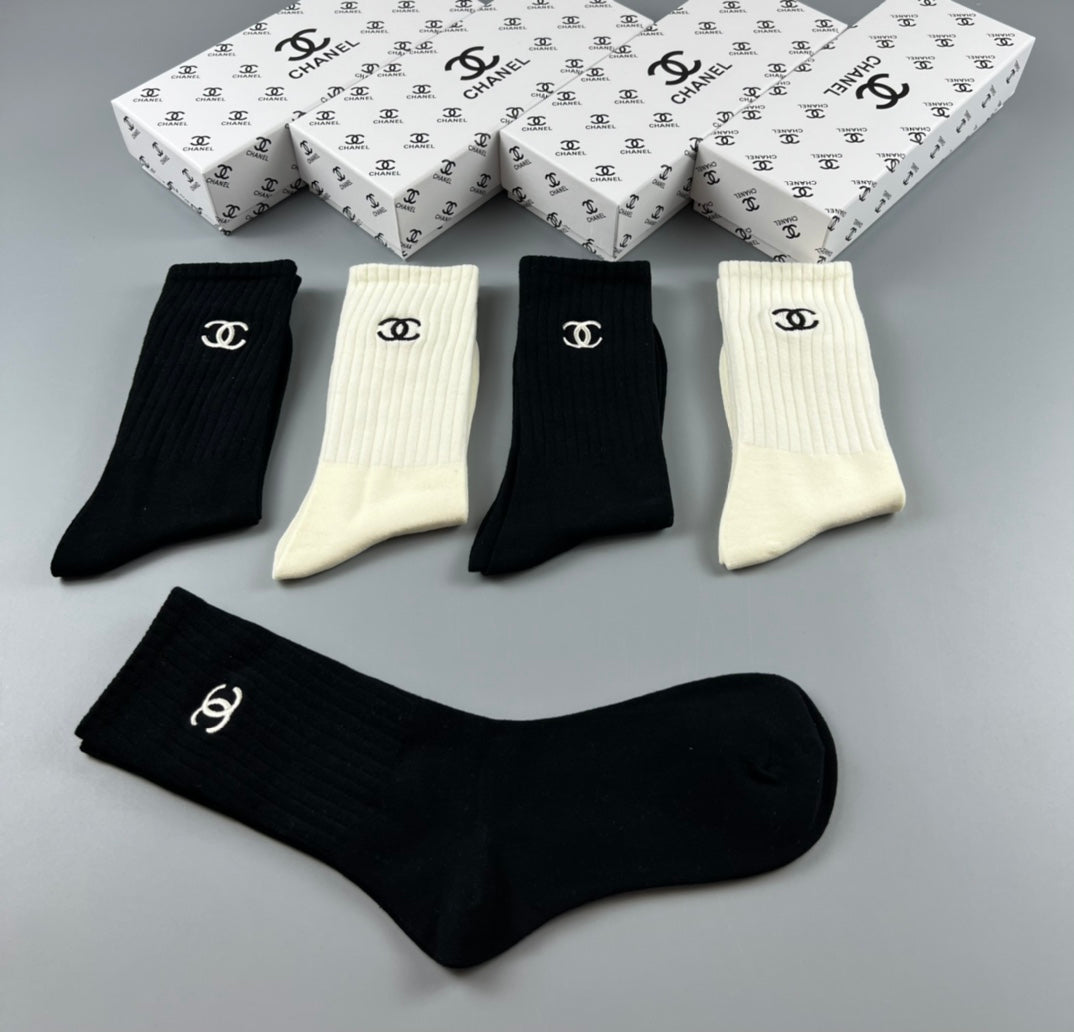 Chanel Crew Socks - 5-Pair Set