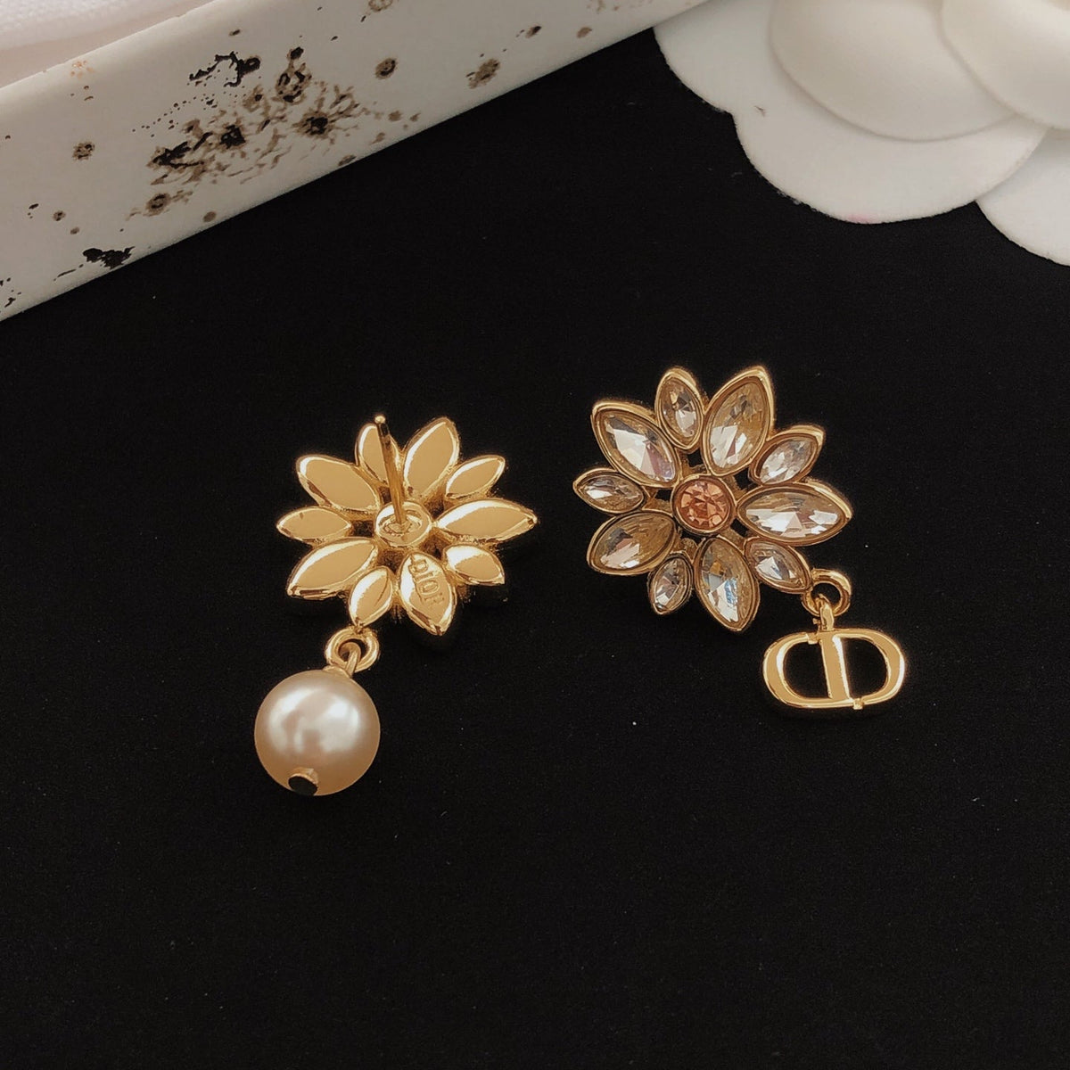 Martin Graham stud earrings in polished metal-tone – main product view