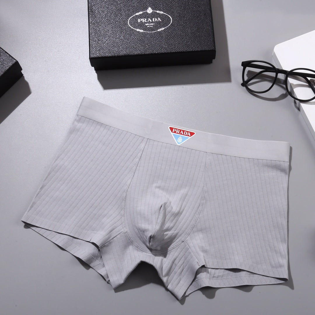 Prada Small Triangle Details Men's Boxer Briefs - 3-Piece Box