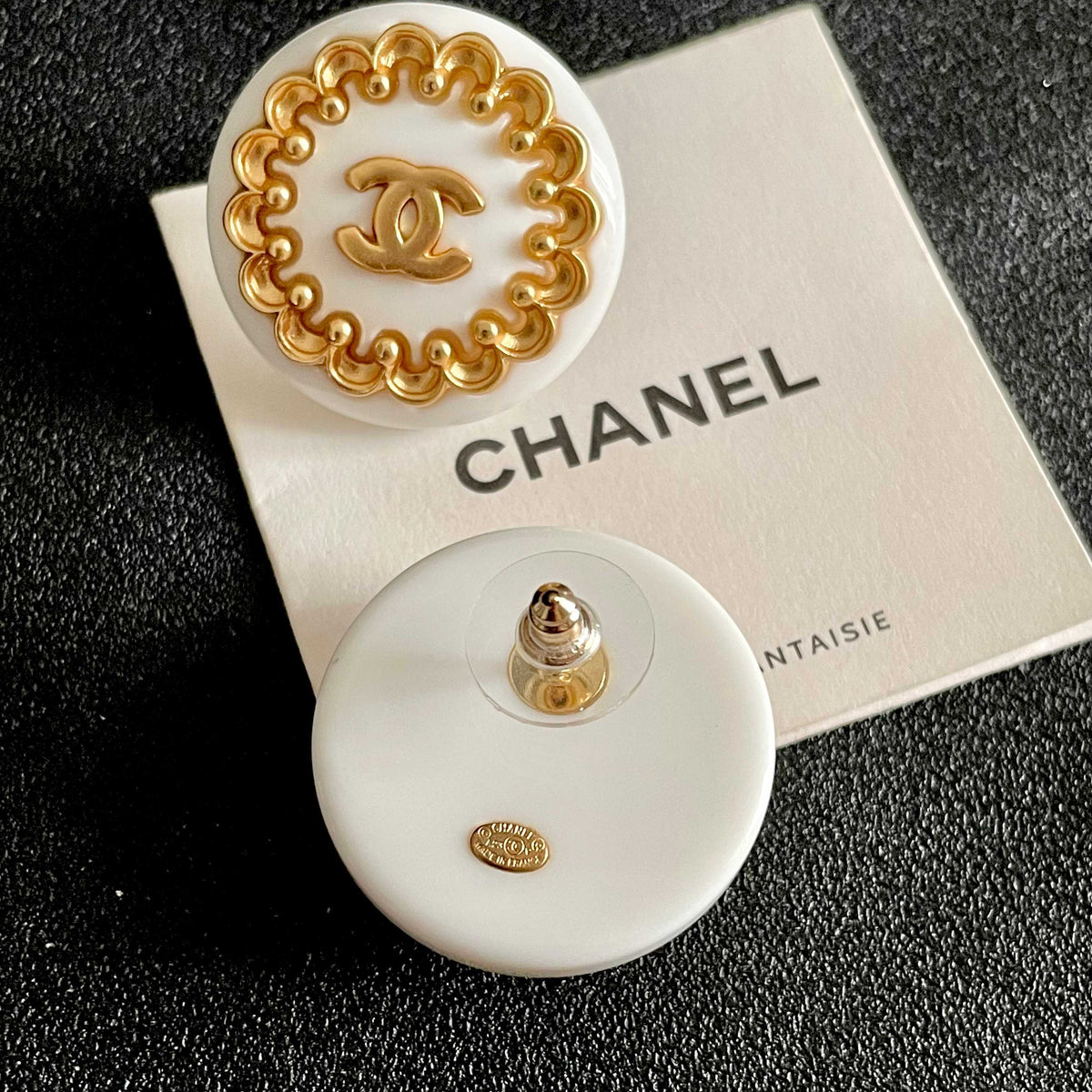 Martin Graham stud earrings in polished metal-tone – main product view