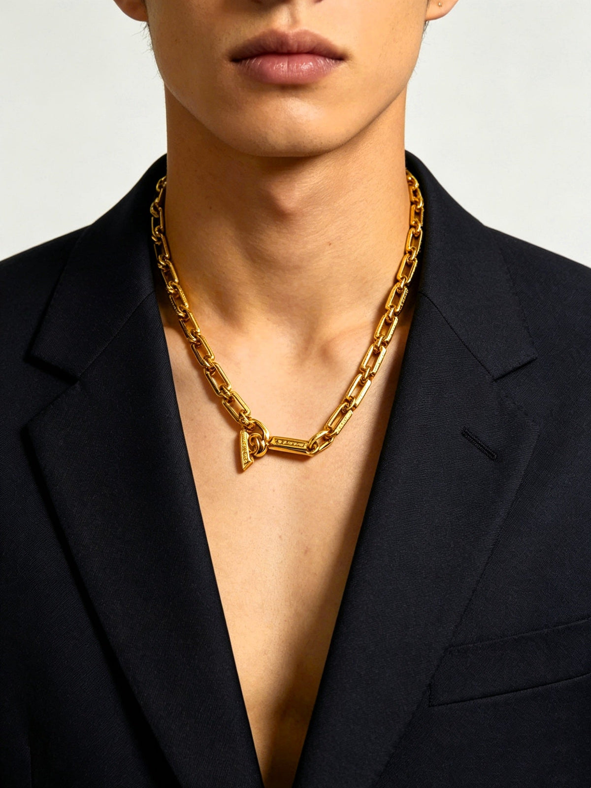 Martin Graham pendant necklace in polished metal-tone – main product view