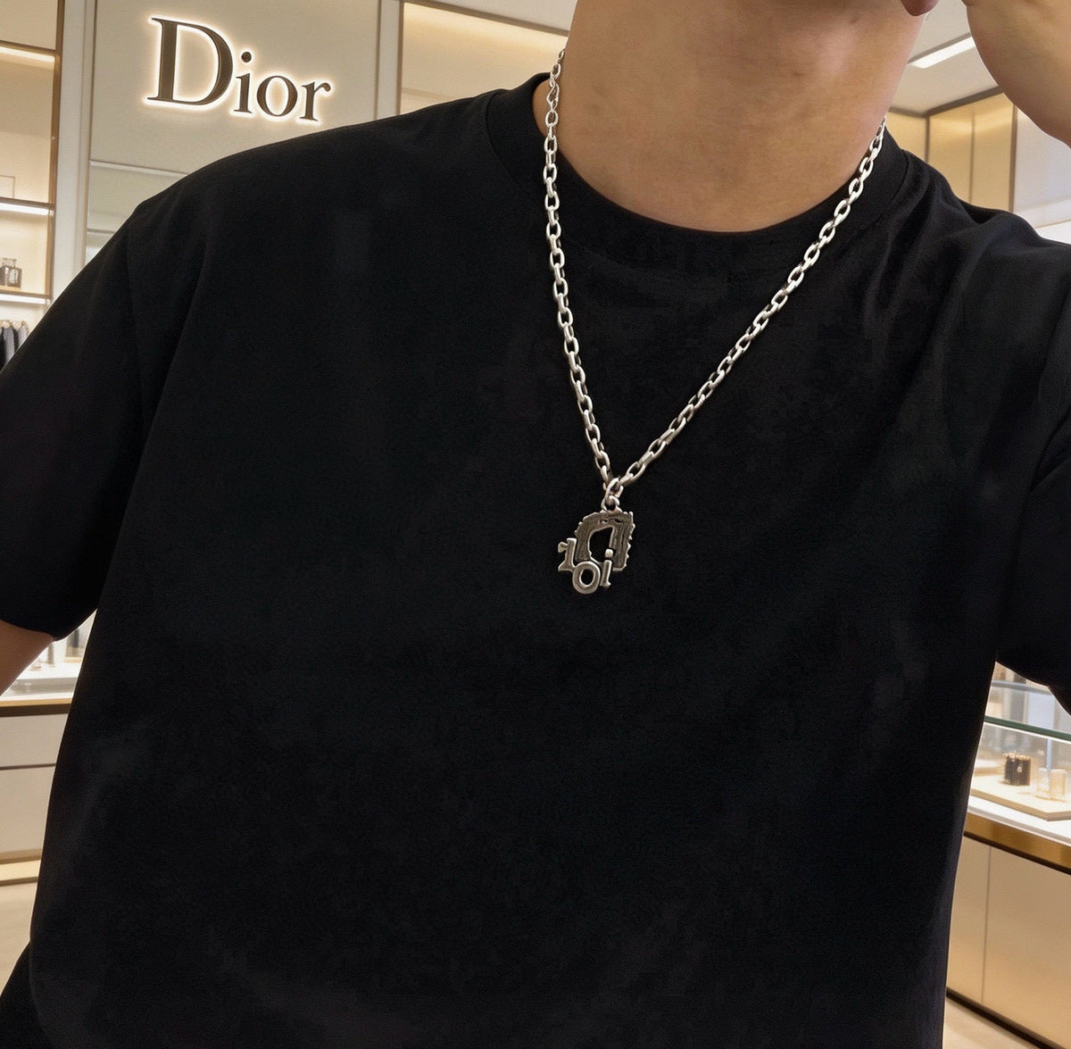 Martin Graham pendant necklace in polished metal-tone – main product view