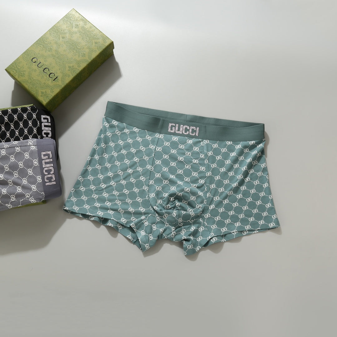 Gucci Repeating Monogram-Style Patterns Men's Boxer Briefs - 3-Piece Box