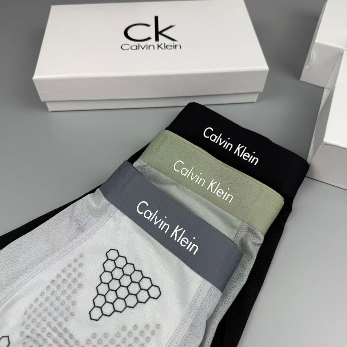 Calvin Klein Silk Logo Detail Men's Boxer Briefs - 3-Piece Box