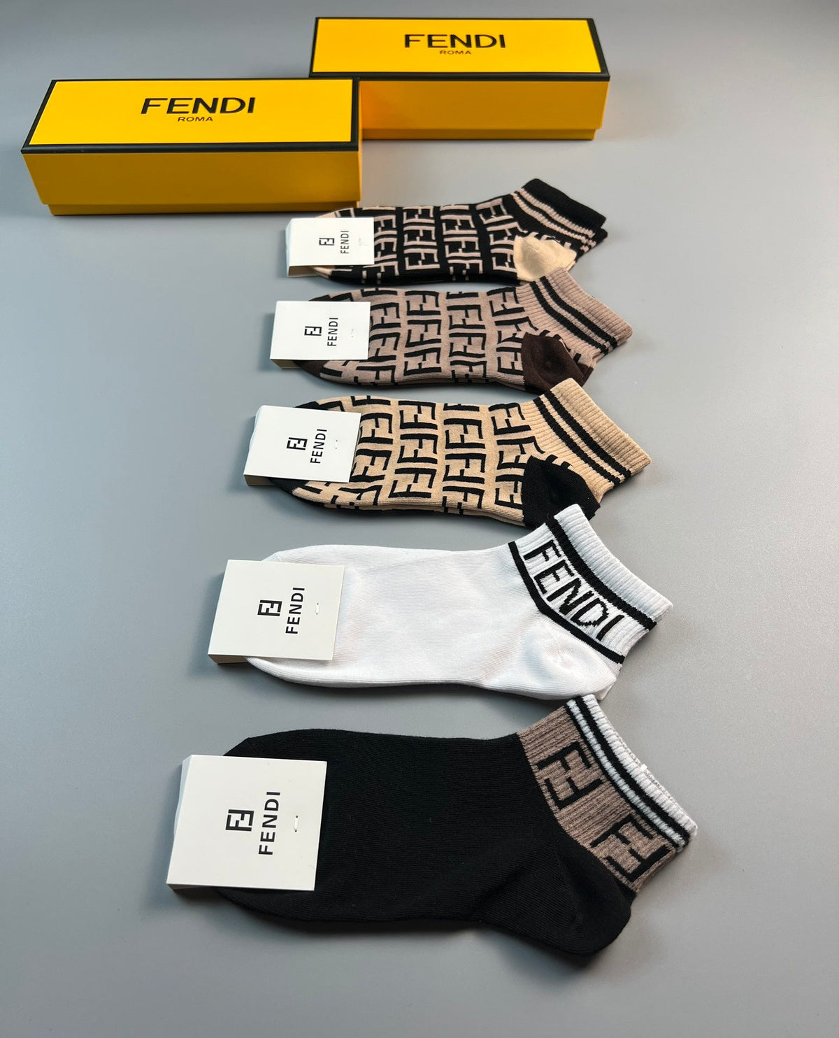 Fendi Short Socks - 5-Pair Set