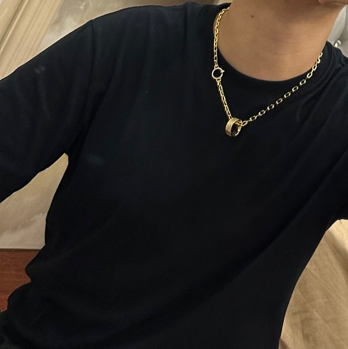 Martin Graham pendant necklace in polished metal-tone – main product view