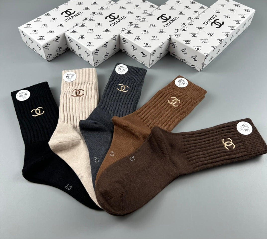 Chanel Classic Ankle Socks - 5-Pair Box