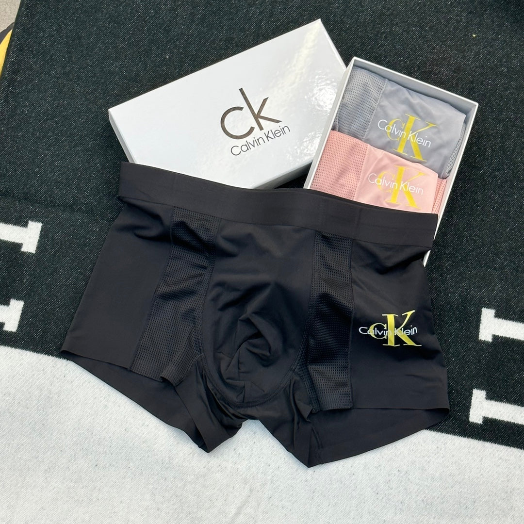 Calvin Klein Gold-Tone Monogram Details Men's Boxer Briefs