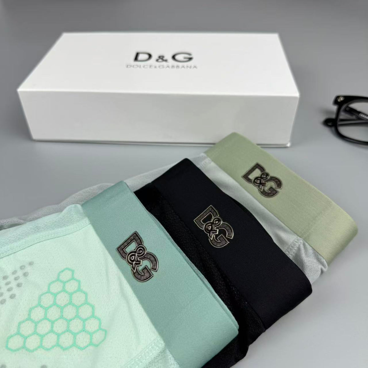 Dolce & Gabbana Silk Logo Detail Men's Boxer Briefs - 3-Piece Box