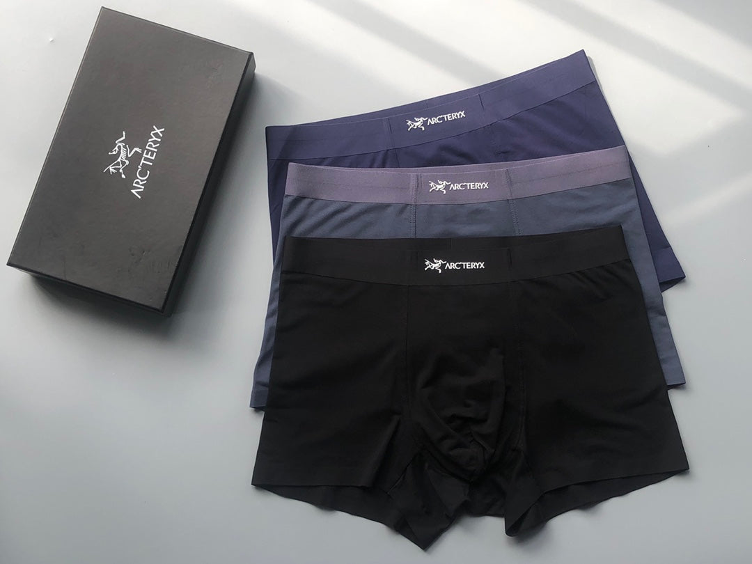 Arc'teryx Modal Visible All-Over Pattern And Logo Details Men's Boxer Briefs - 3-Piece Box