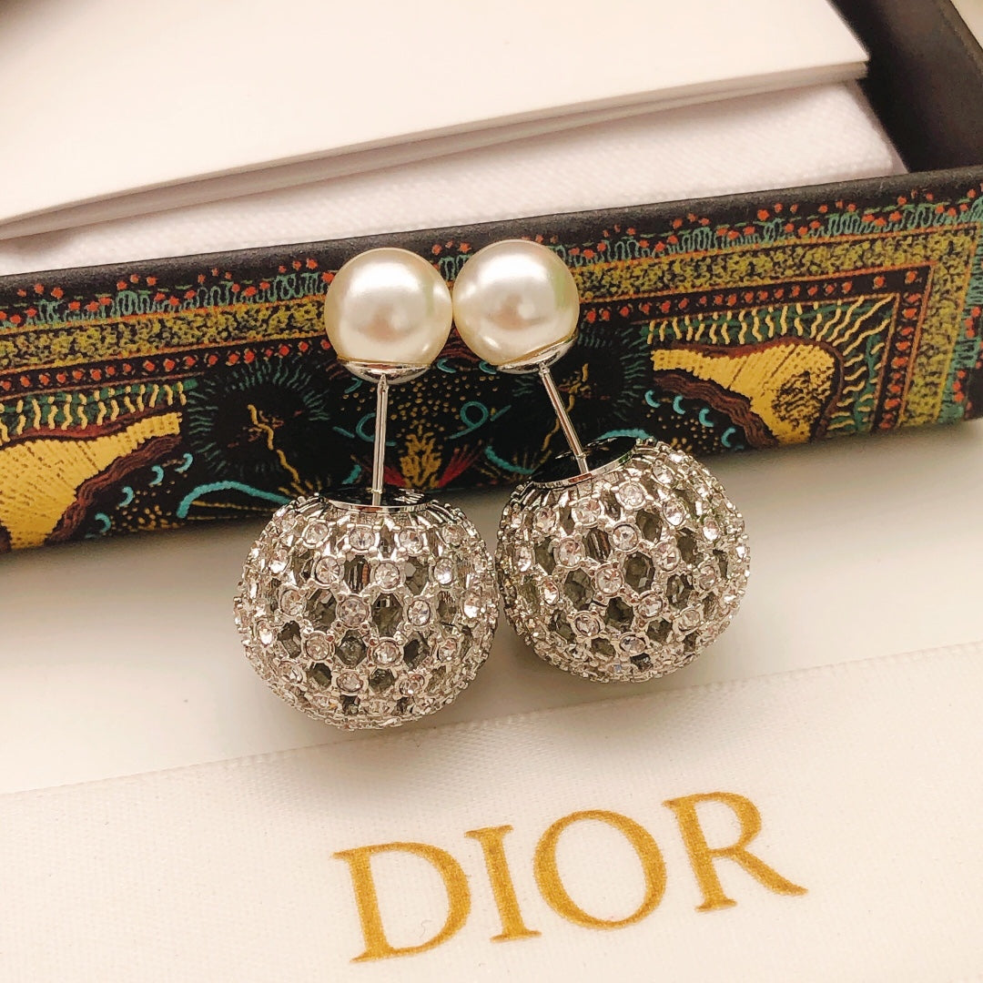 Martin Graham stud earrings in polished metal-tone – main product view