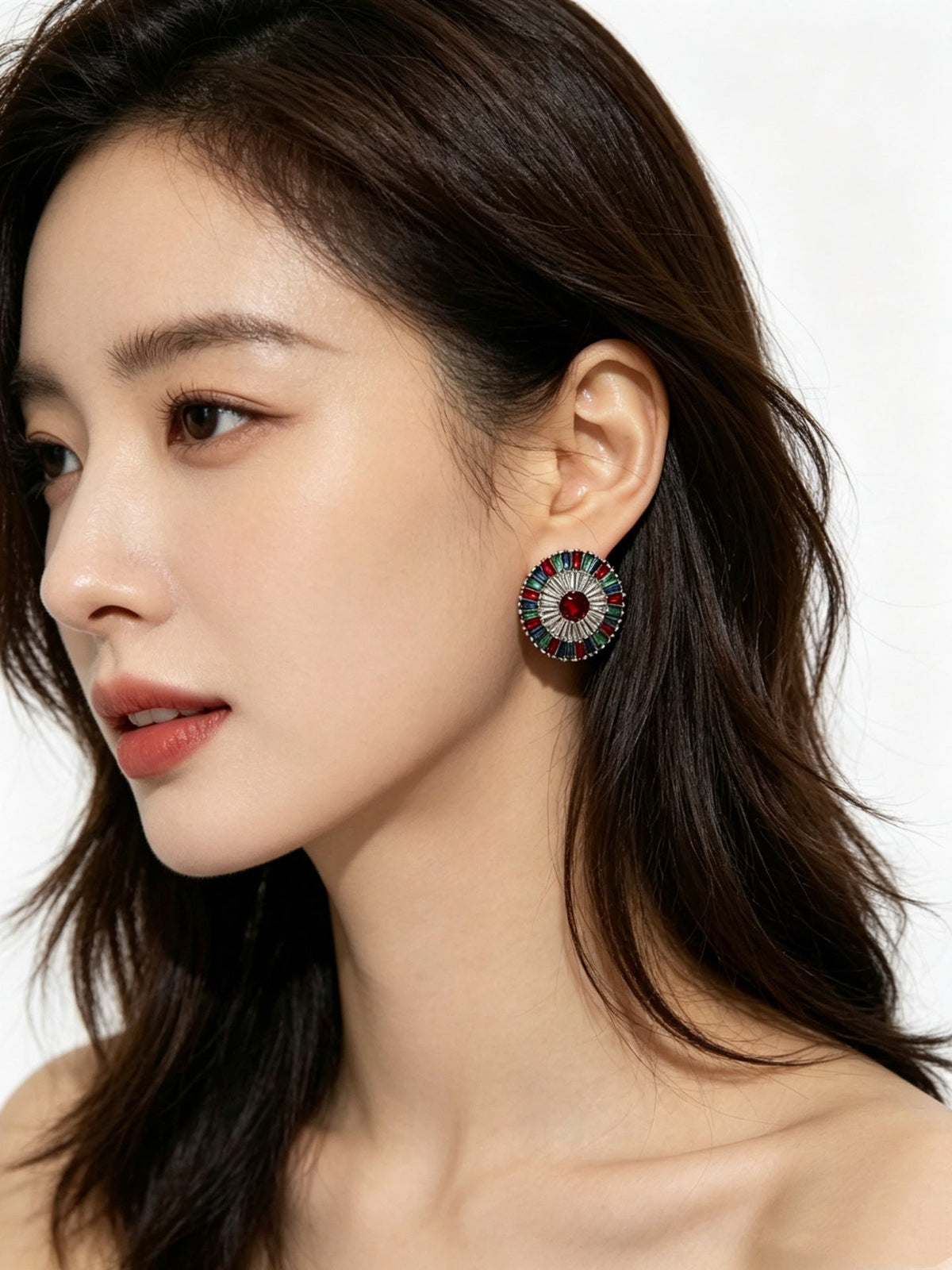 Martin Graham stud earrings in polished metal-tone – main product view