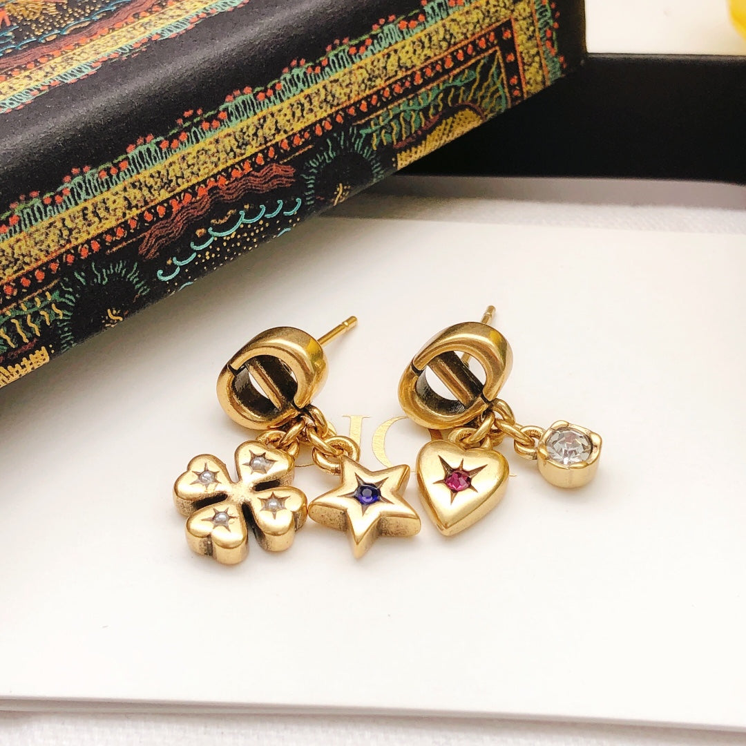 Martin Graham stud earrings in polished metal-tone – main product view