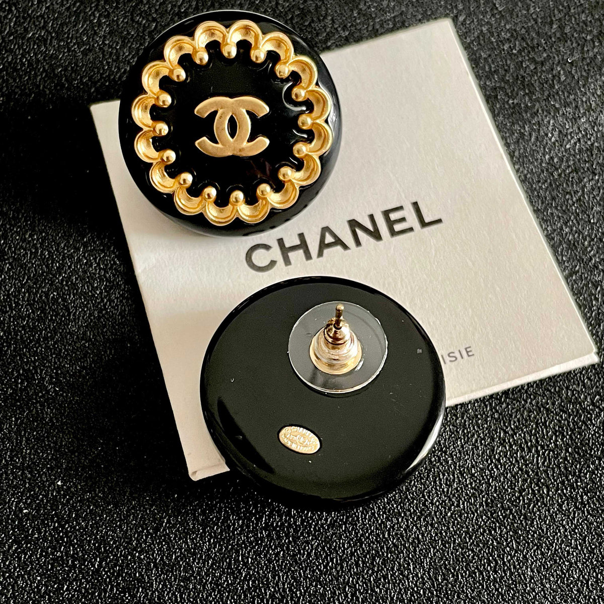 Martin Graham stud earrings in polished metal-tone – main product view