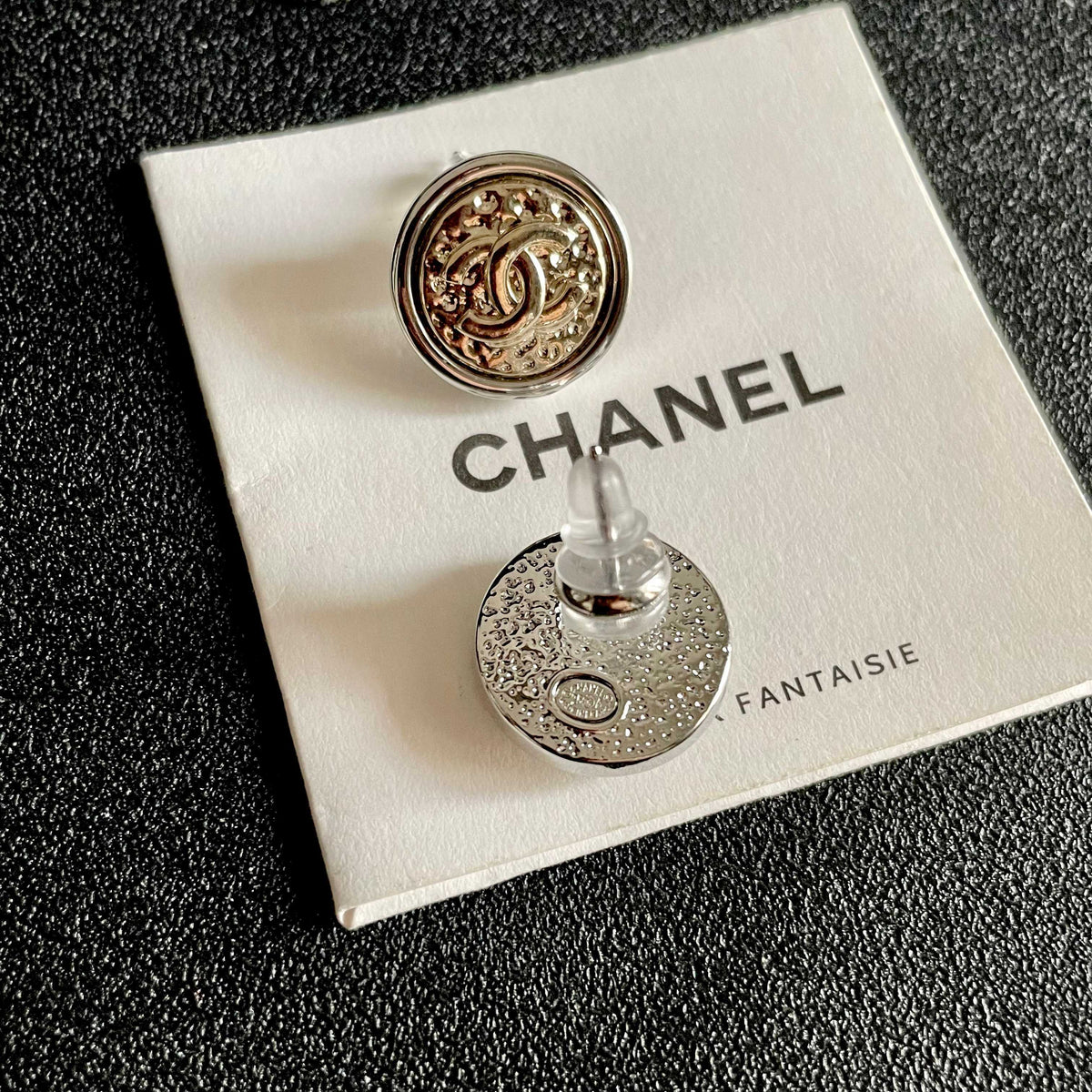 Martin Graham stud earrings in polished metal-tone – main product view