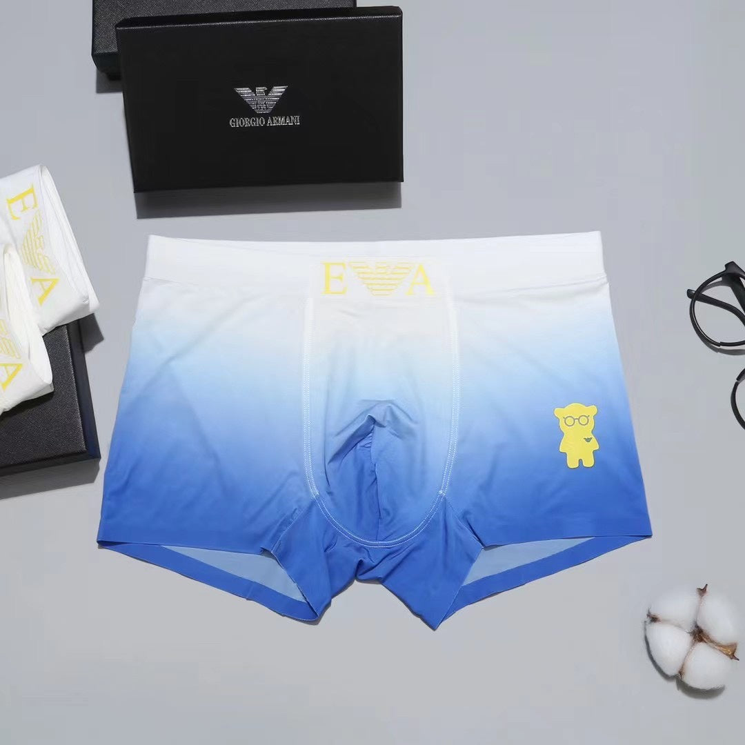 Armani Small Bear Emblems Men's Boxer Briefs - 3-Piece Box