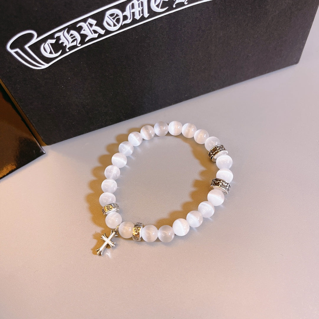 Martin Graham beaded bracelet in polished metal-tone – main product view