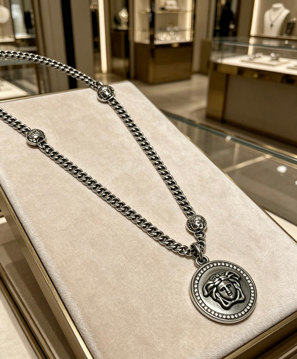 Martin Graham pendant necklace in polished metal-tone – main product view