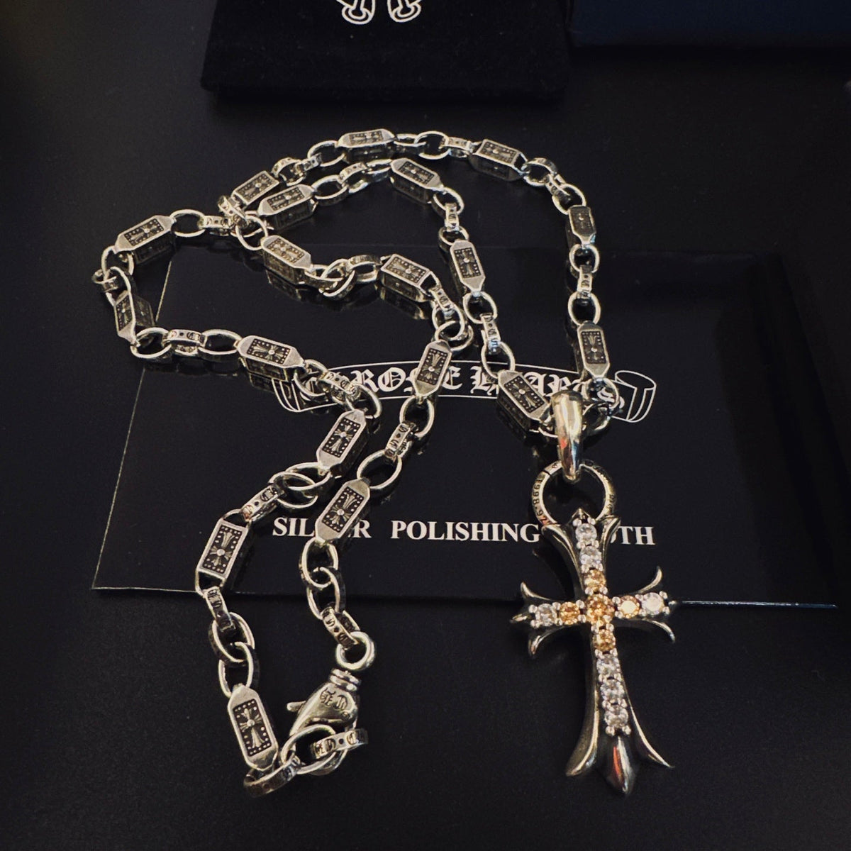 Martin Graham pendant necklace in polished metal-tone – main product view