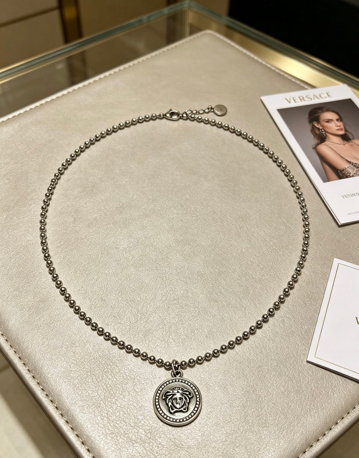 Martin Graham pendant necklace in polished metal-tone – main product view