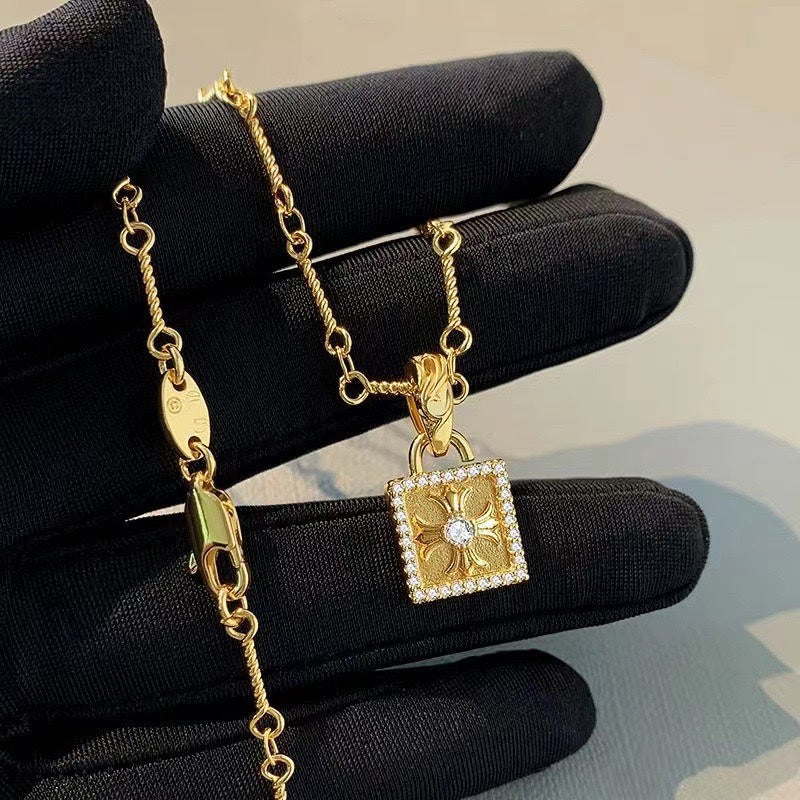 Martin Graham pendant necklace in polished metal-tone – main product view