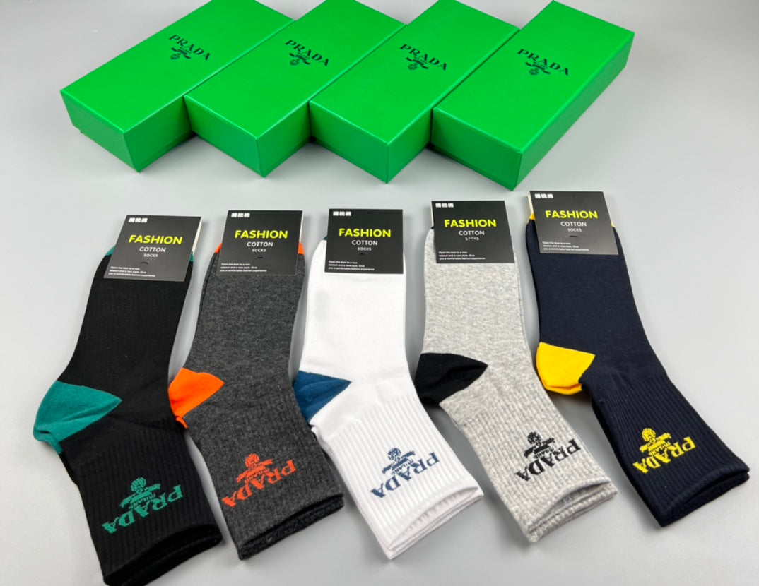 Prada Combed Cotton Crew Socks