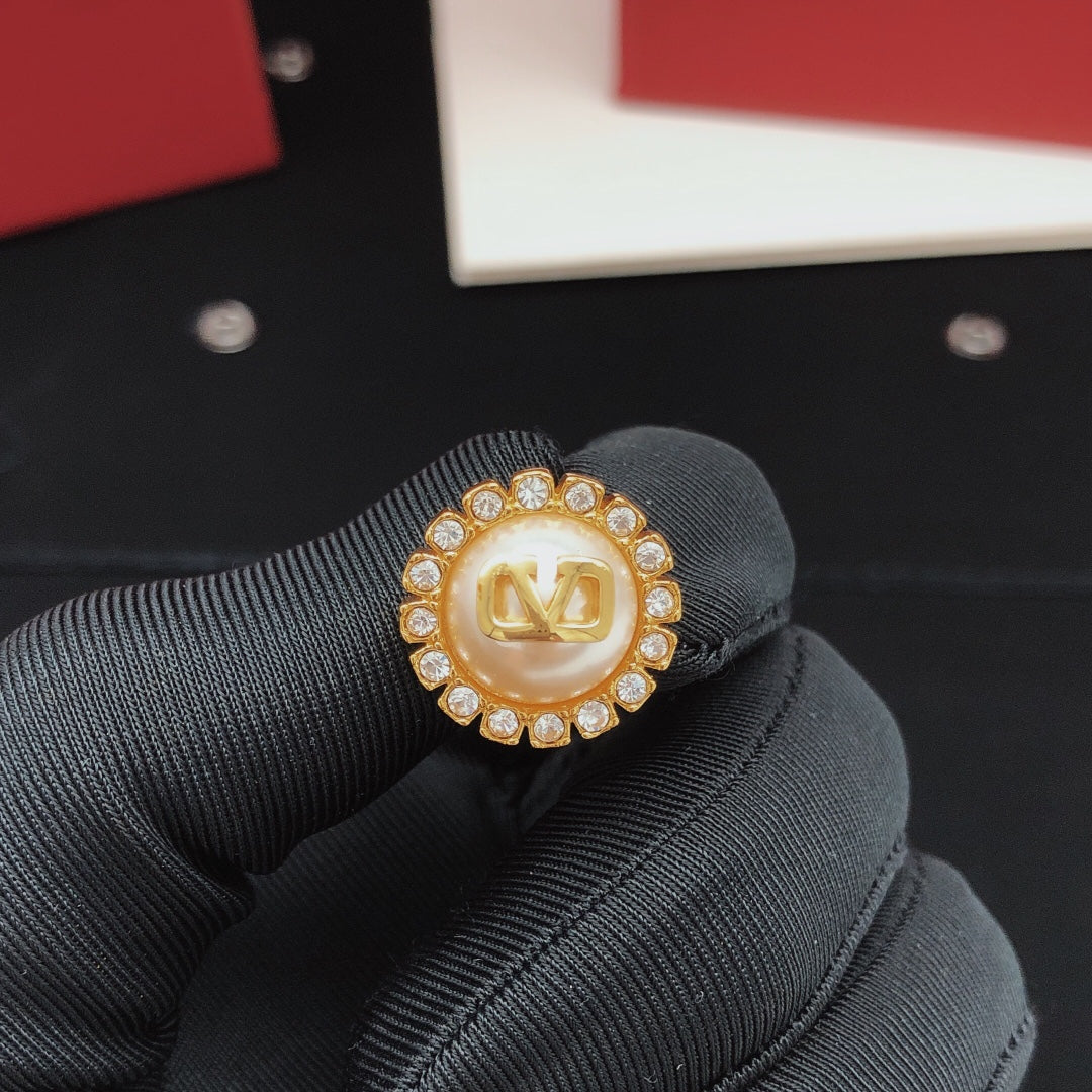 Martin Graham stud earrings in polished metal-tone – main product view
