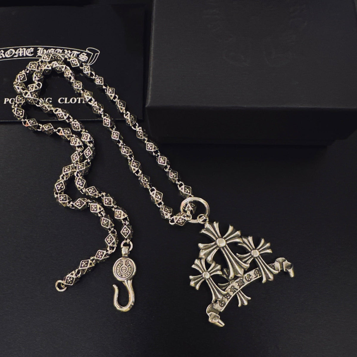 Martin Graham pendant necklace in polished metal-tone – main product view