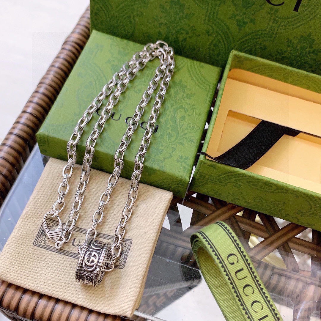 Martin Graham pendant necklace in polished metal-tone – main product view