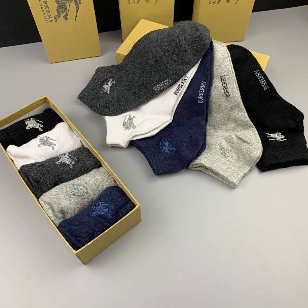 Burberry Cotton Socks - 5-Pair Set