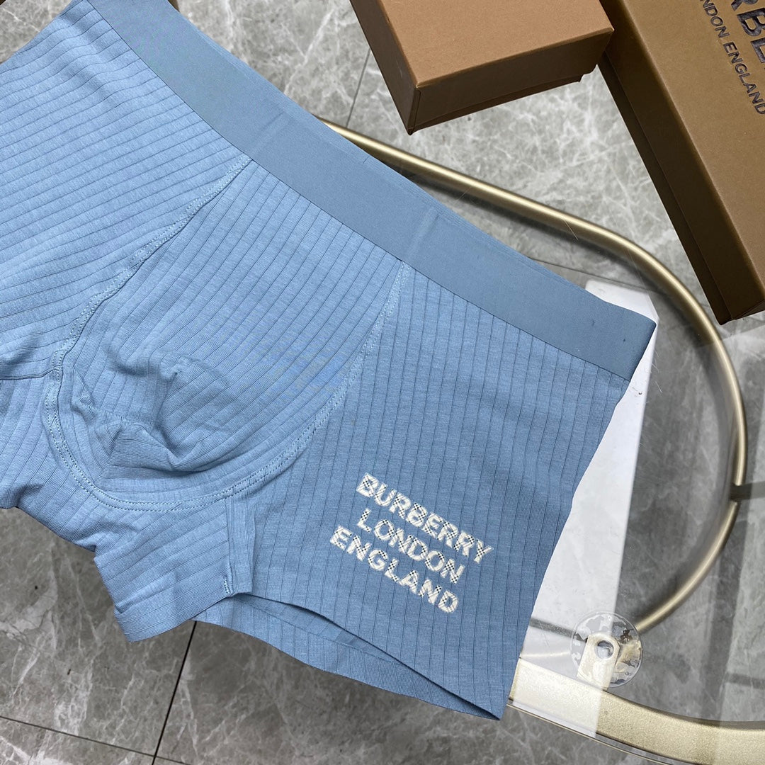 Burberry Cotton Contrast Lettering Men's Boxer Briefs - 3-Piece Box