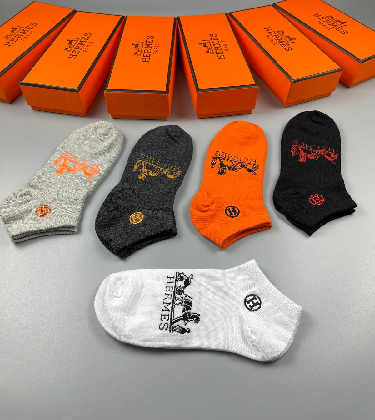 Hermes Cotton Socks - 5-Pair Set