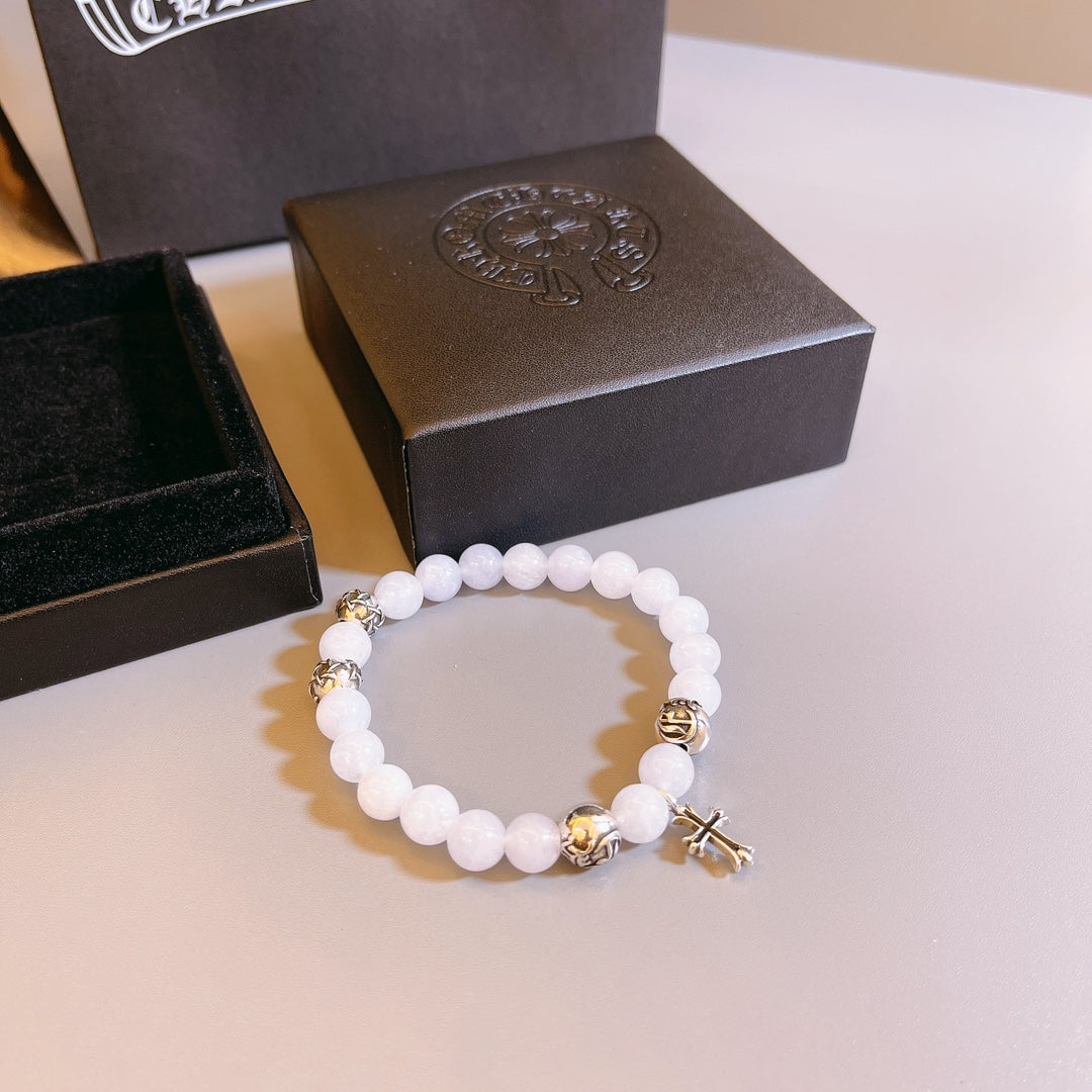 Martin Graham beaded bracelet in polished metal-tone – main product view