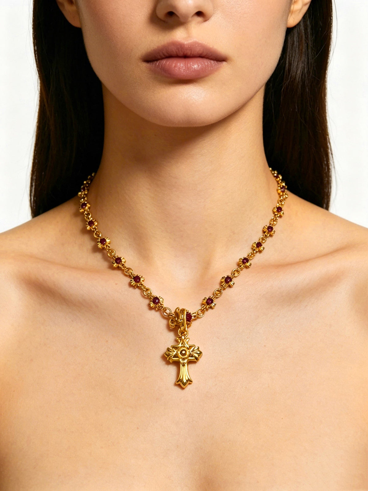 Martin Graham pendant necklace in polished metal-tone – main product view
