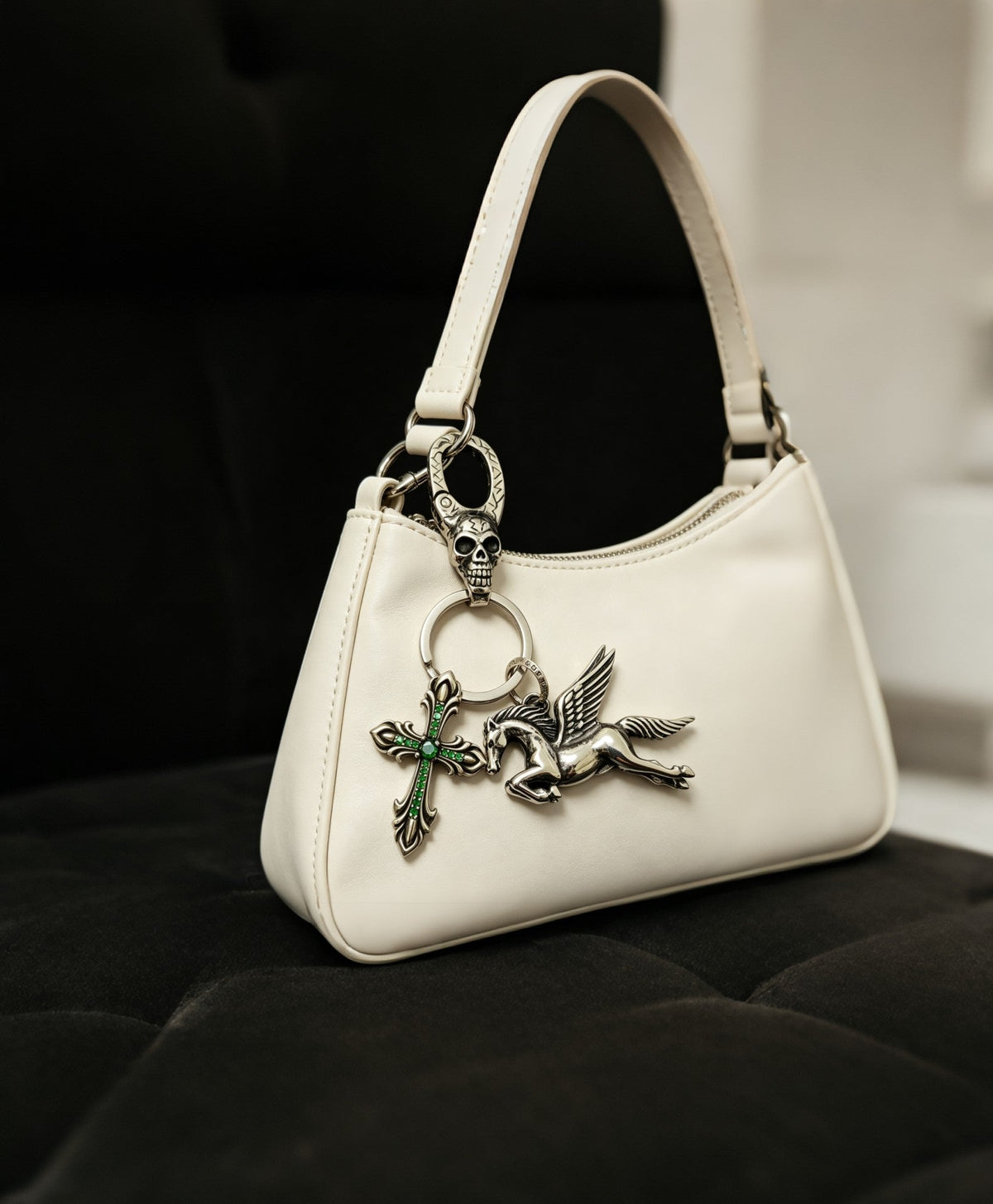 Martin Graham keychain in polished metal-tone – main product view