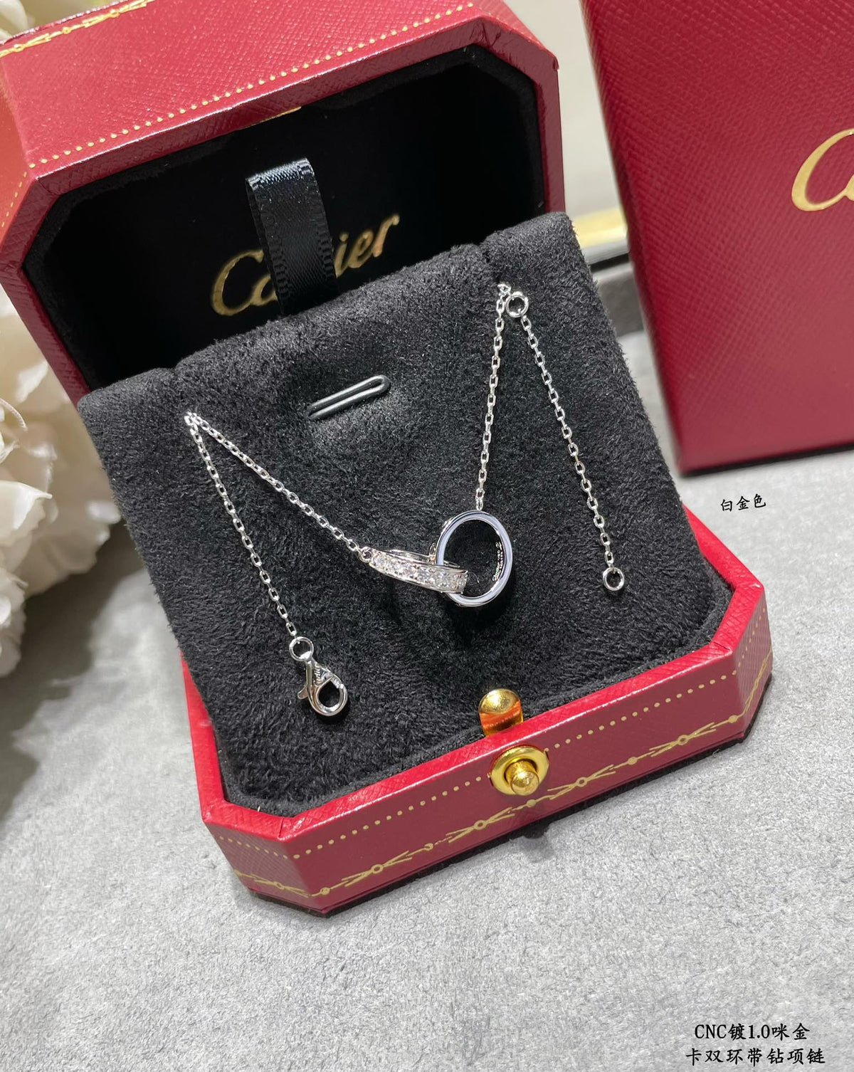 Martin Graham pendant necklace in polished metal-tone – main product view