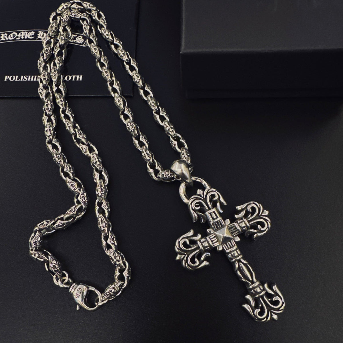 Martin Graham pendant necklace in polished metal-tone – main product view