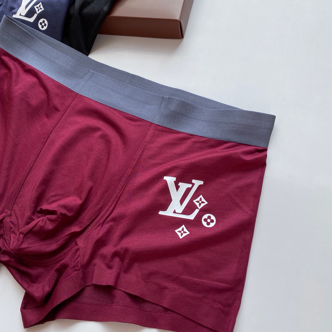 Louis Vuitton Small Emblem Details Men's Boxer Briefs - 3-Piece Box