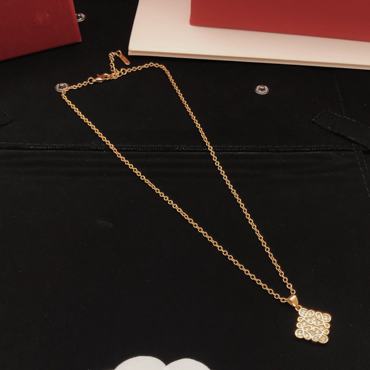 Martin Graham pendant necklace in polished metal-tone – main product view
