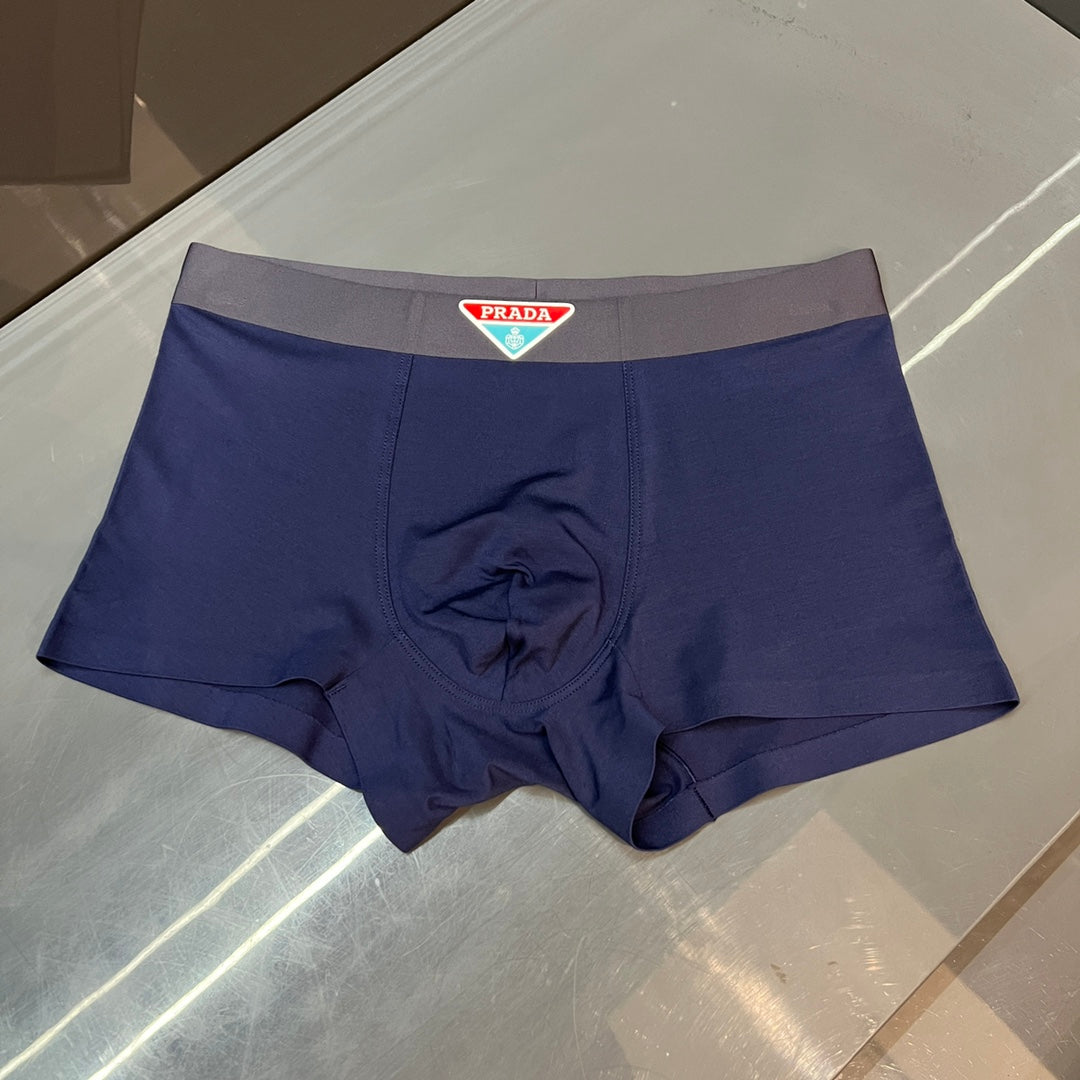 Prada Triangular Front Emblems Men's Boxer Briefs - 3-Piece Box